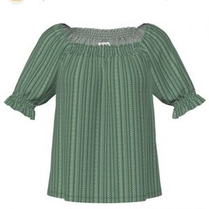 LuLaRoe Lily square neck peasant top, Small